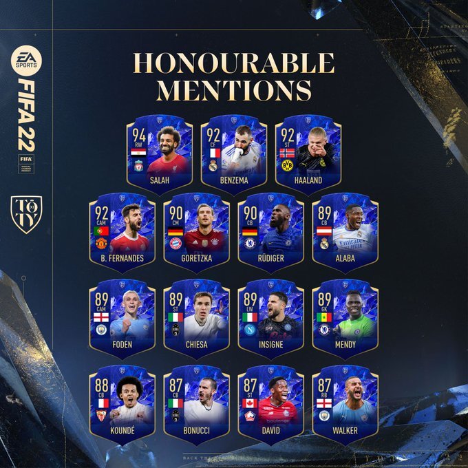 FIFA 22 Honorable TOTY, l'équipe complète FUT with Apero