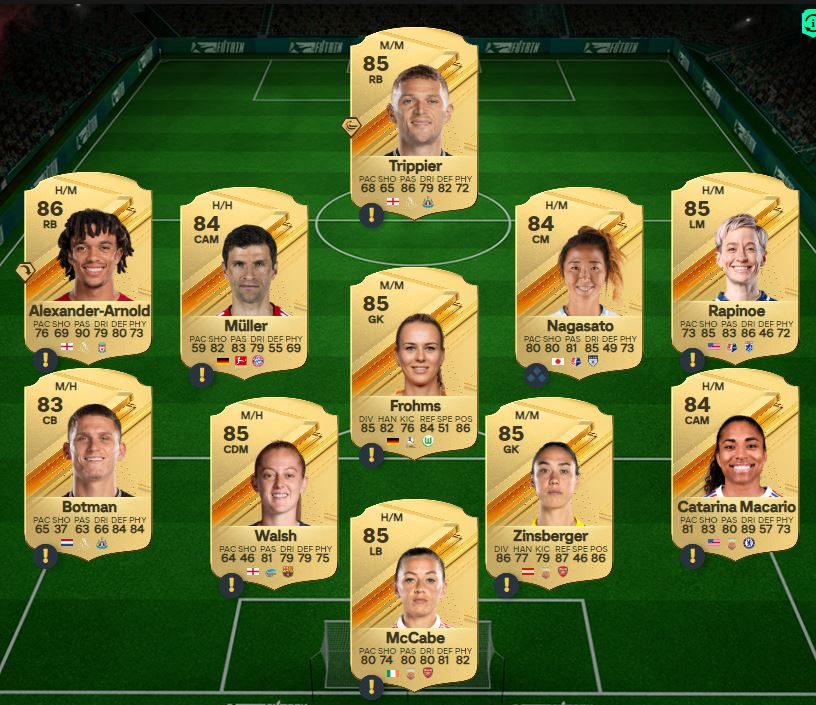 fc 24 solution dce kane totgs angleterre