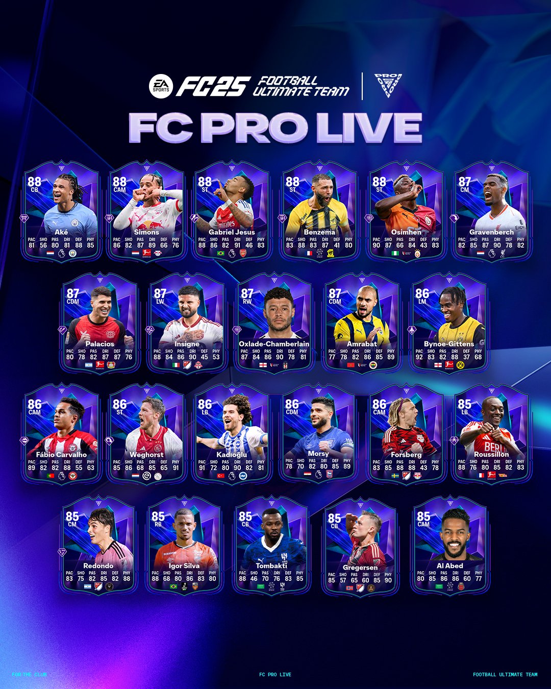 fc pro live team fc 25