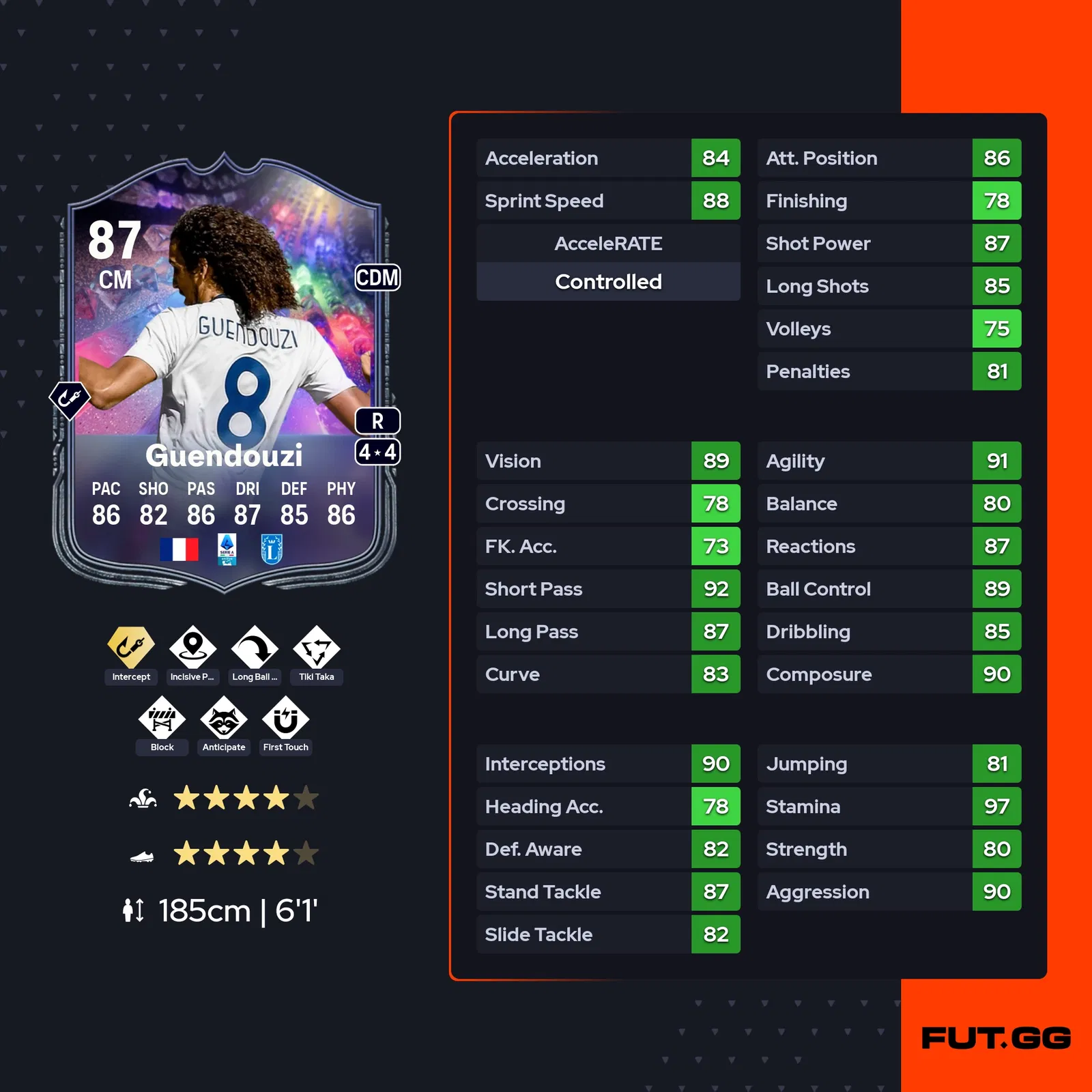 fc 25 matteo guendouzi stats 2