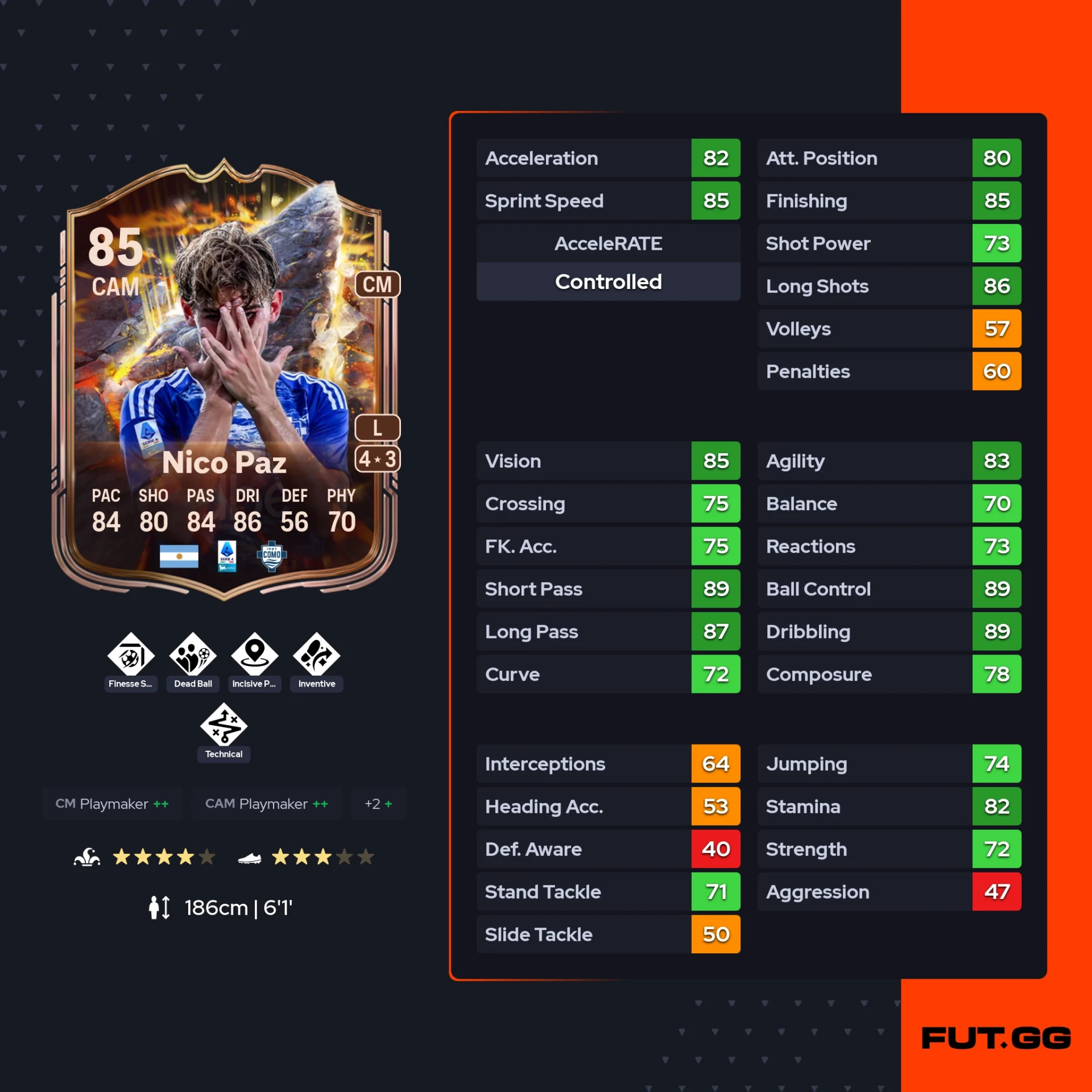 fc 26 solution dce nico paz stats
