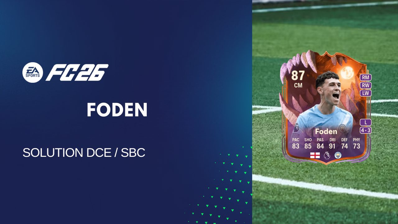 Solution DCE de Phil Foden sur FC 26