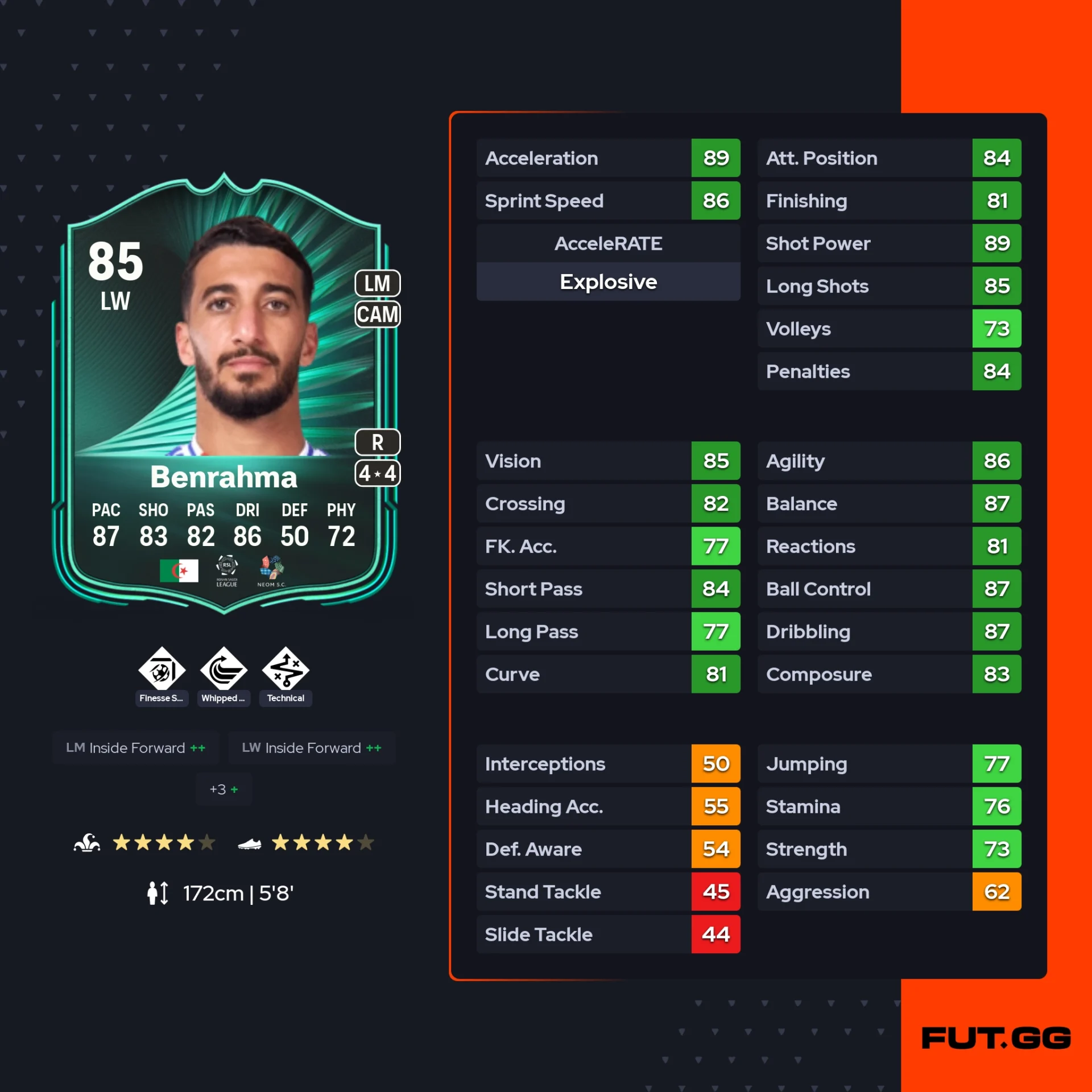 fc 26 solution dce said benrahma stats