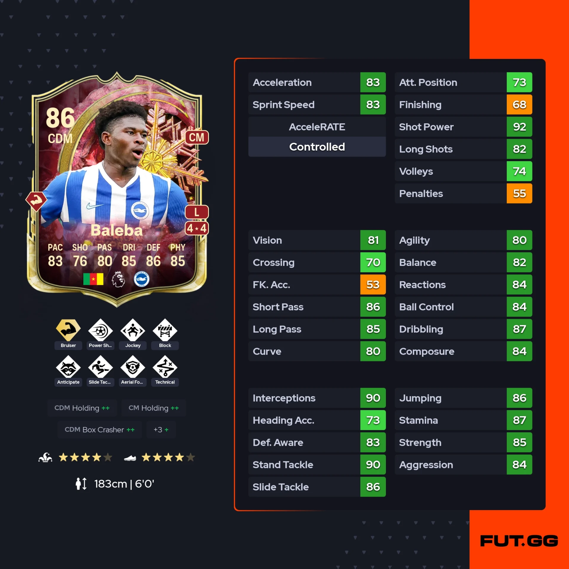 fc 26 solution dce de Carlos Baleba stats