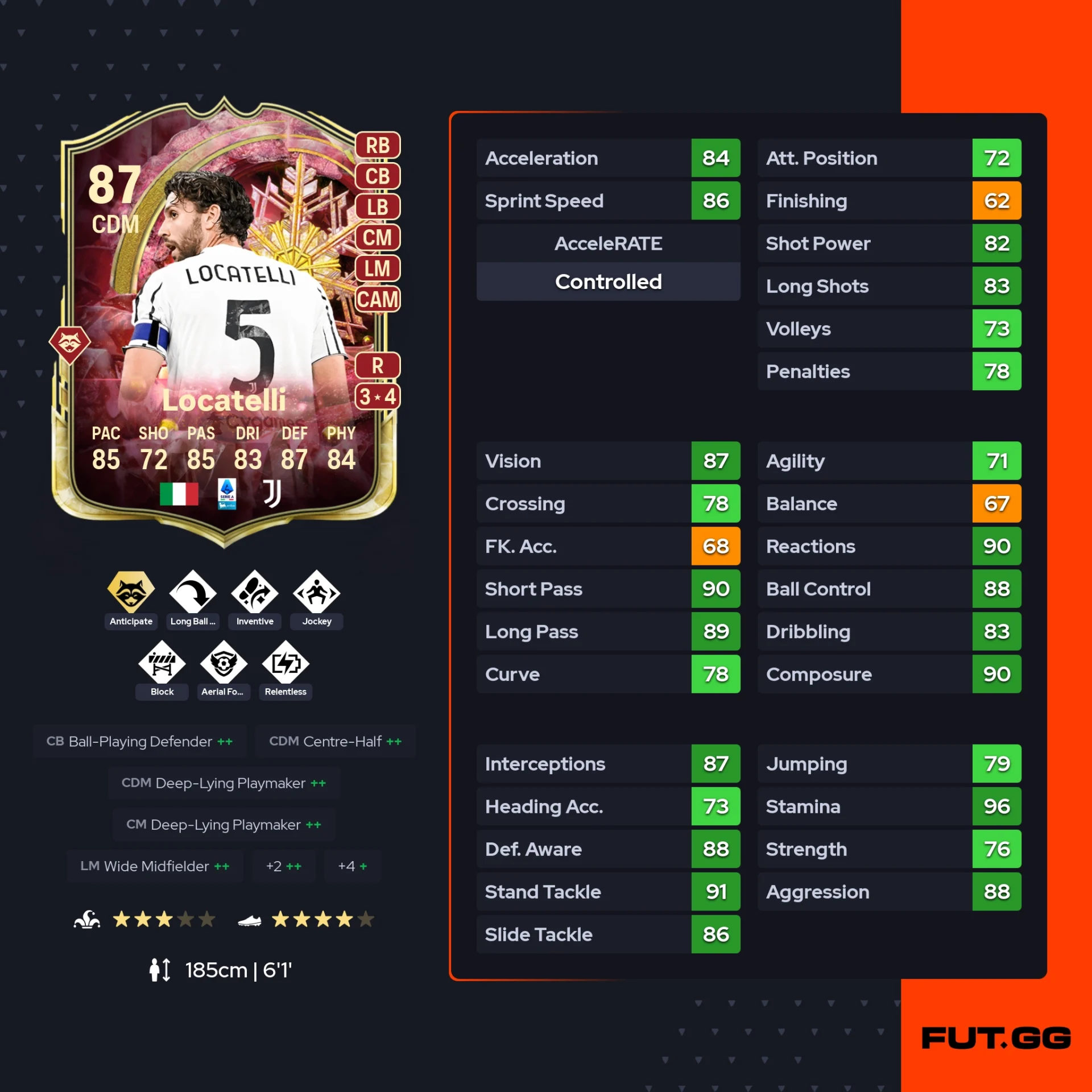 fc 26 solution dce de Manuel Locatelli stats