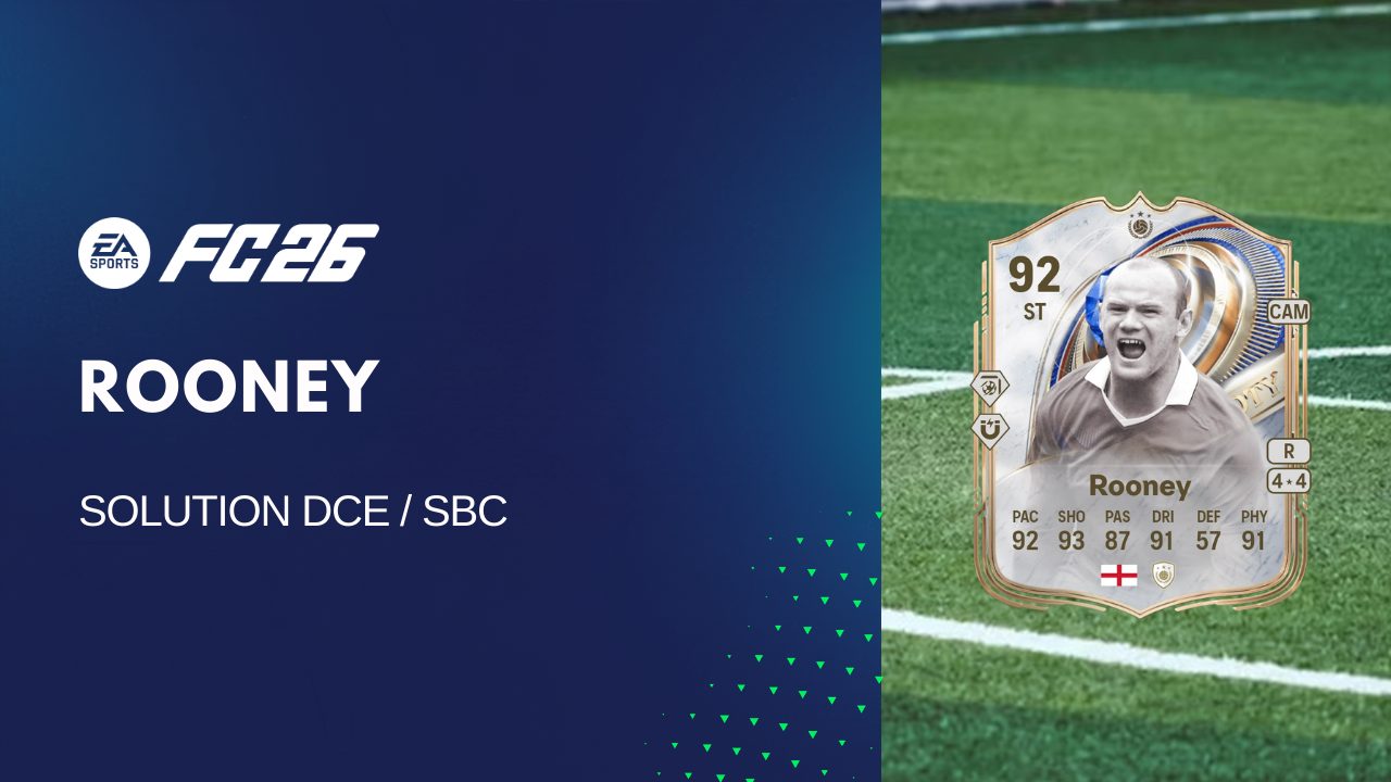 Solution DCE de Wayne Rooney sur FC 26