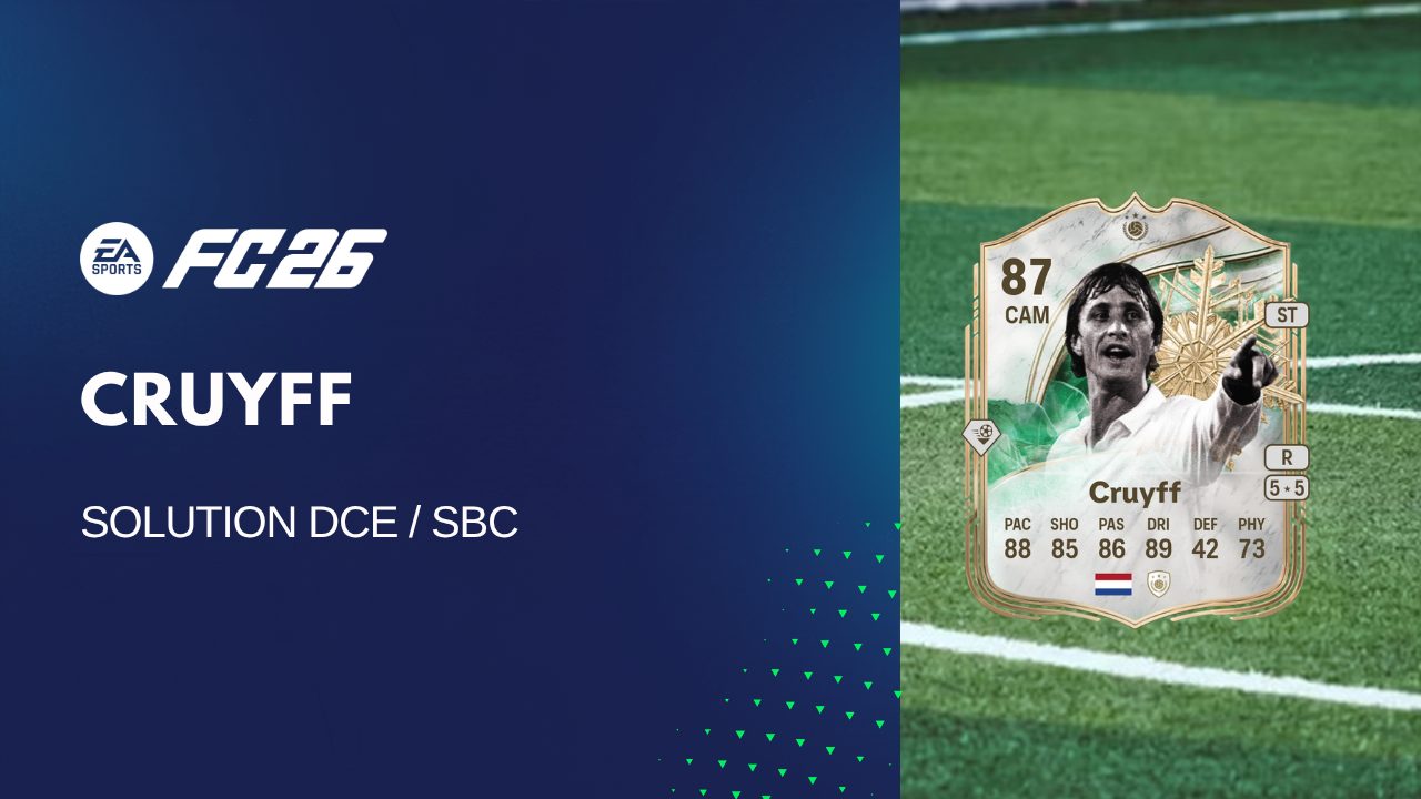 Solution DCE de Johan Cruyff sur FC 26