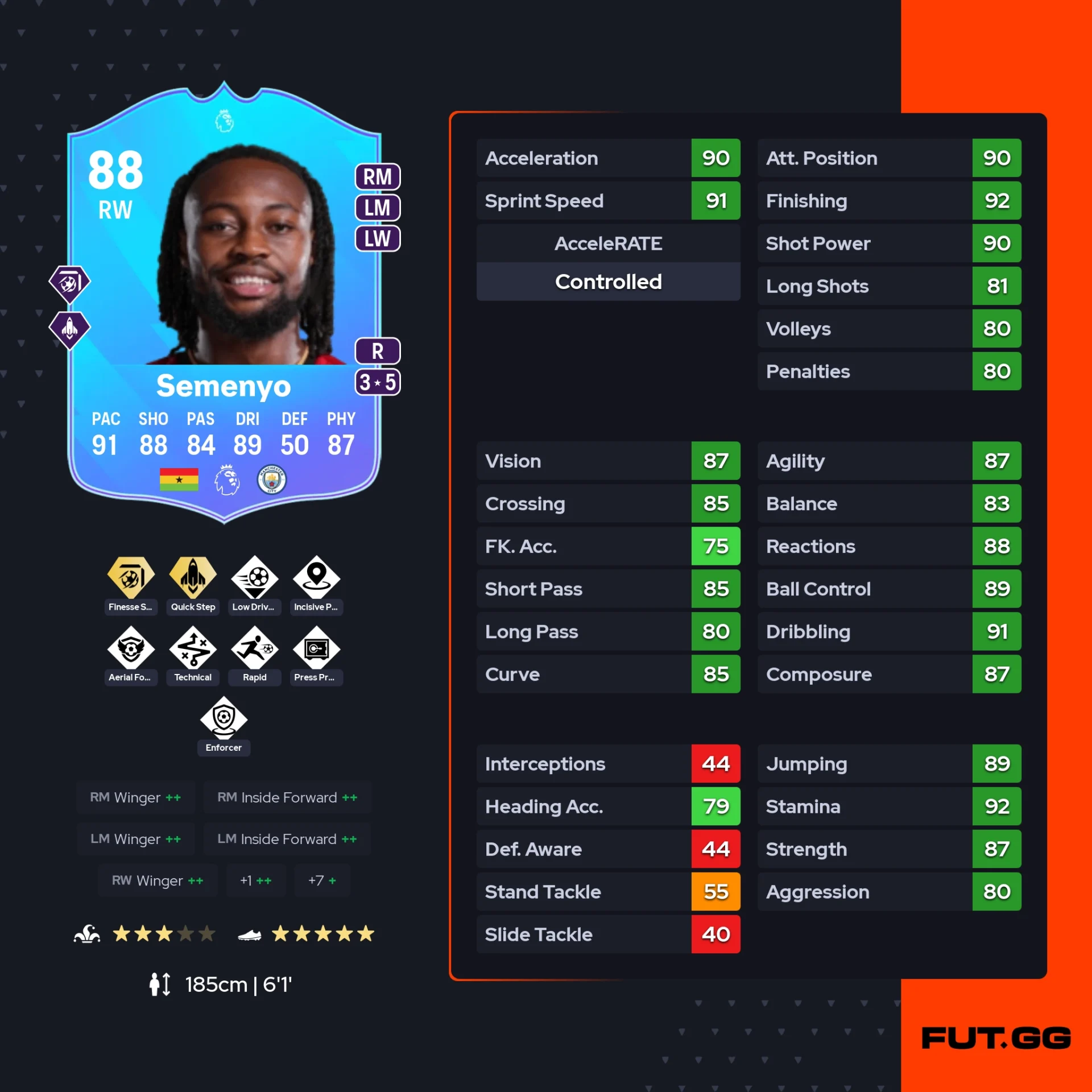 fc 26 solution dce de Antoine Semenyo stats