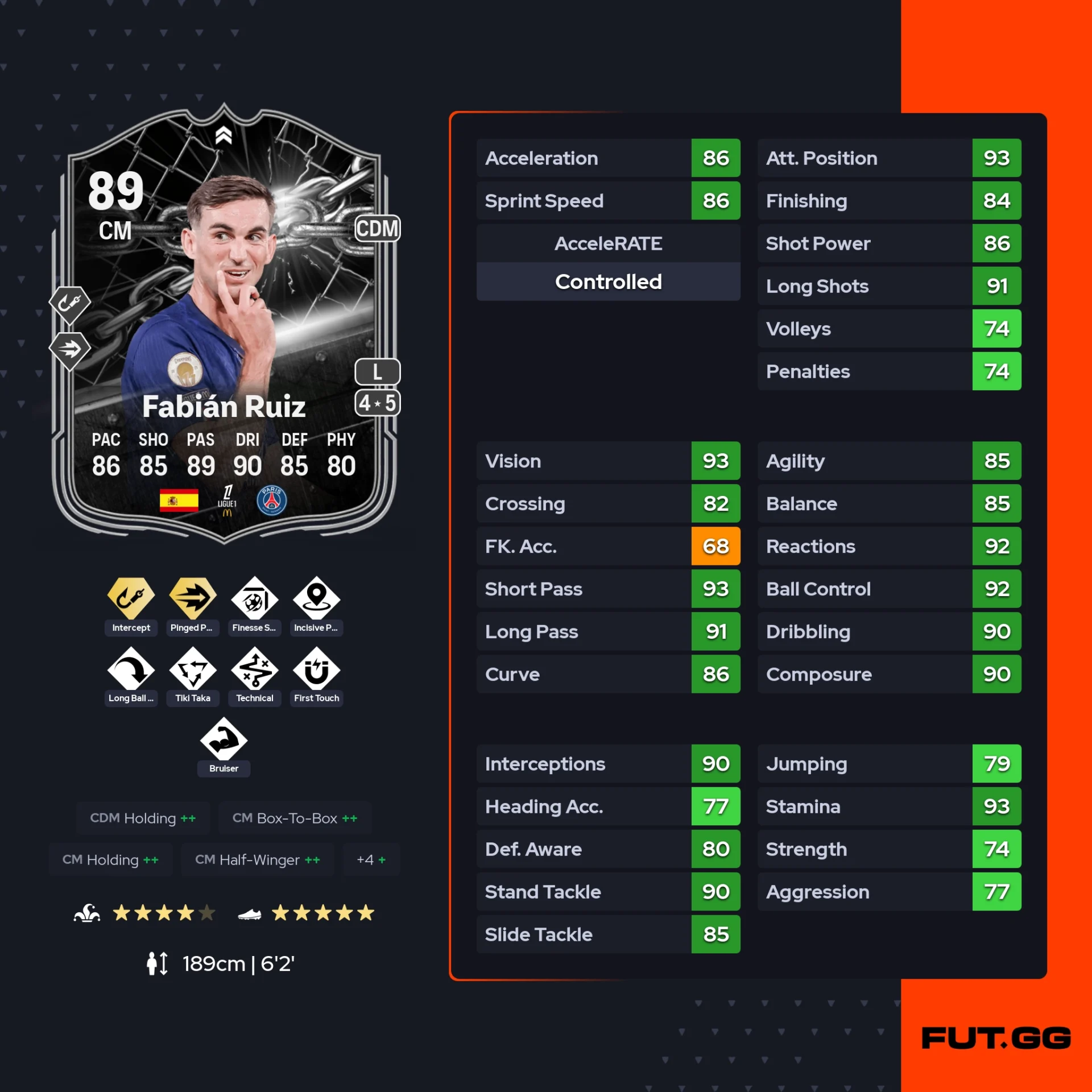 fc 26 solution dce de Fabian Ruiz stats