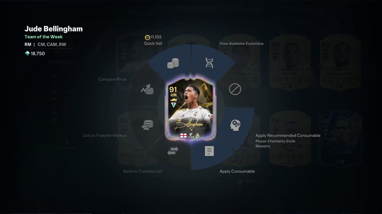 Carte Holographique de Jude Bellingham FUT 27