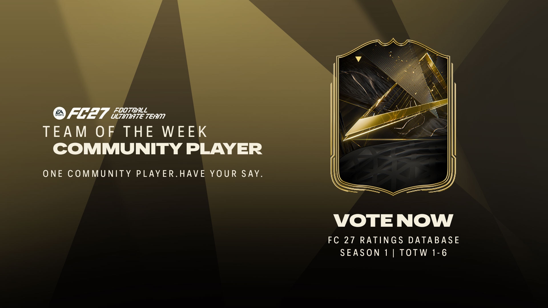 Interface de vote TOTW Community Player FUT 27